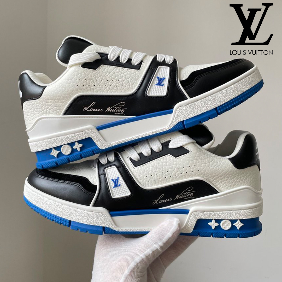 【Louis Vuitton】ルイ・ヴィトン Trainer 白黒ブルー 藤原浩カラー