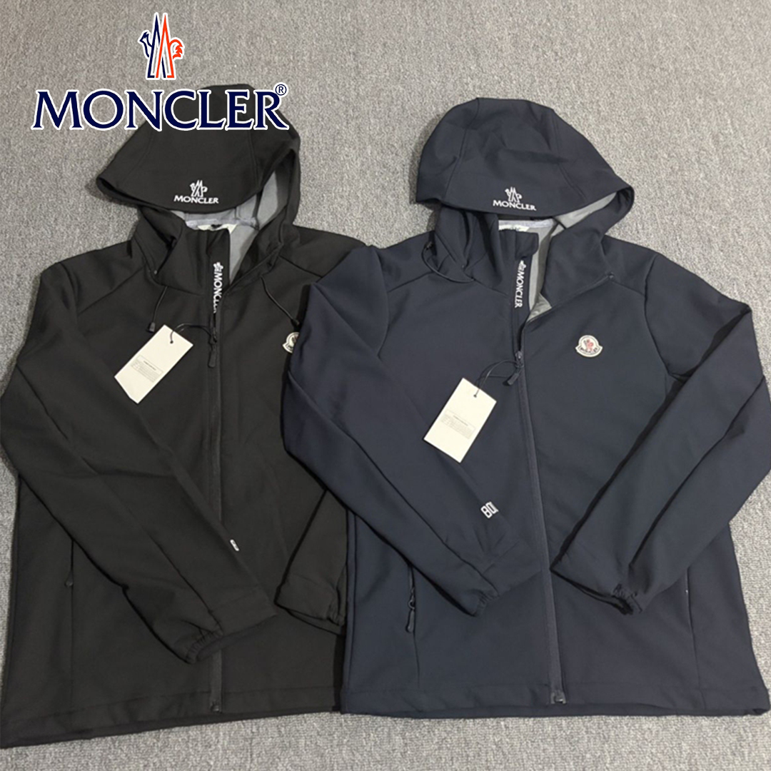 MONCLER防風はっ水マウンテンパーカー✨丸ロゴワッペン付き！デイリー・アウトドア両用