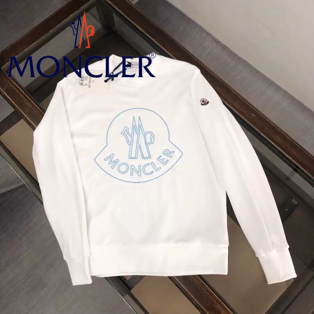 MONCLER 新作 丸首裏起毛スウェット プルオーバー 長袖 カップルお揃い 保温性抜群 クラシックカジュアルトップス