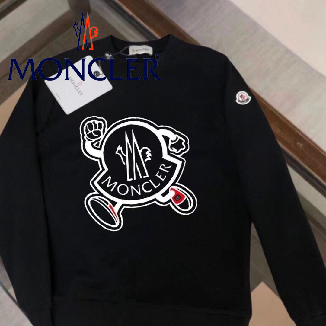 MONCLER 新作 丸首裏起毛スウェット プルオーバー 長袖 カップルお揃い 保温性抜群 クラシックカジュアルトップス