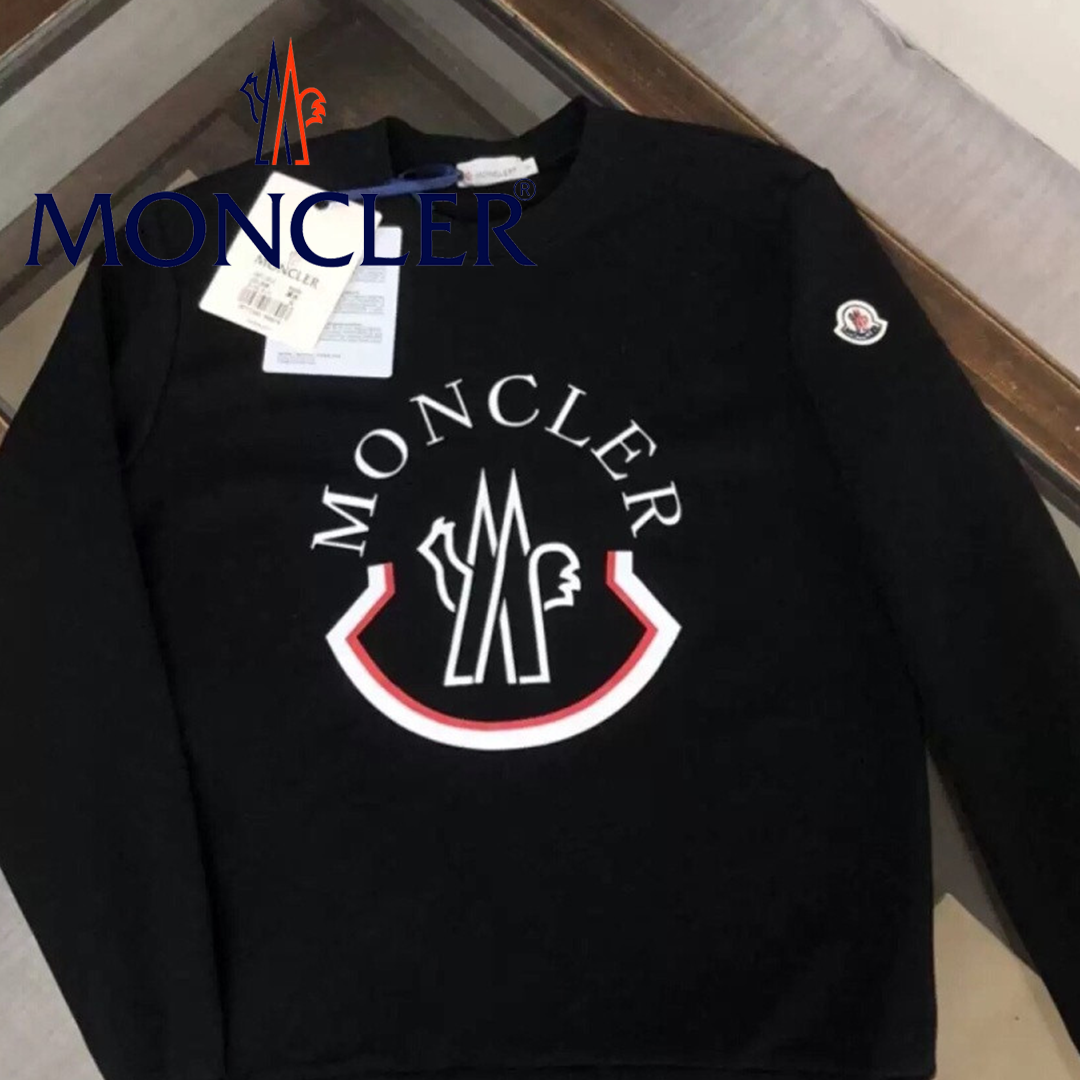 MONCLER 新作 丸首裏起毛スウェット プルオーバー 長袖 カップルお揃い 保温性抜群 クラシックカジュアルトップス
