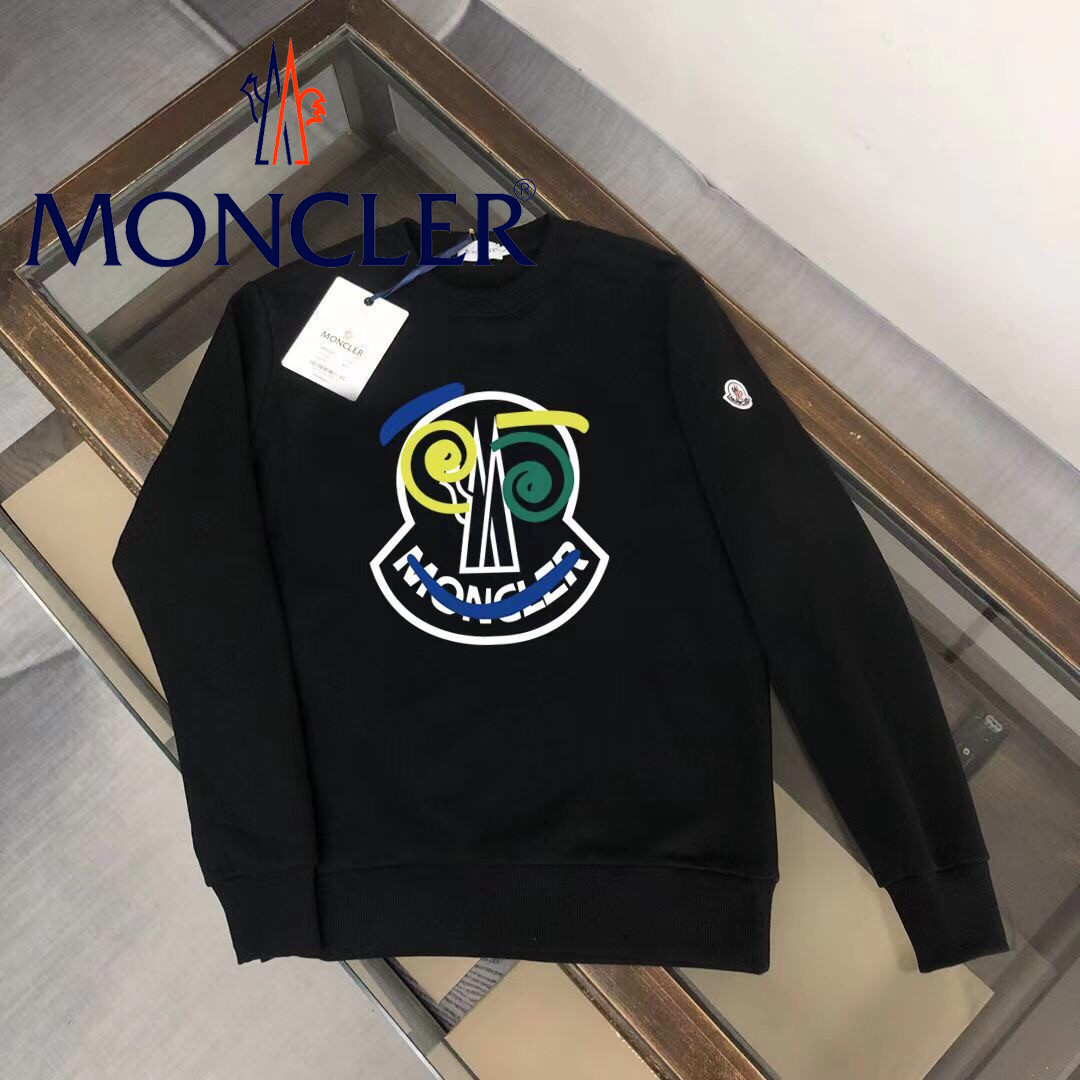 MONCLER 新作 丸首裏起毛スウェット プルオーバー 長袖 カップルお揃い 保温性抜群 クラシックカジュアルトップス