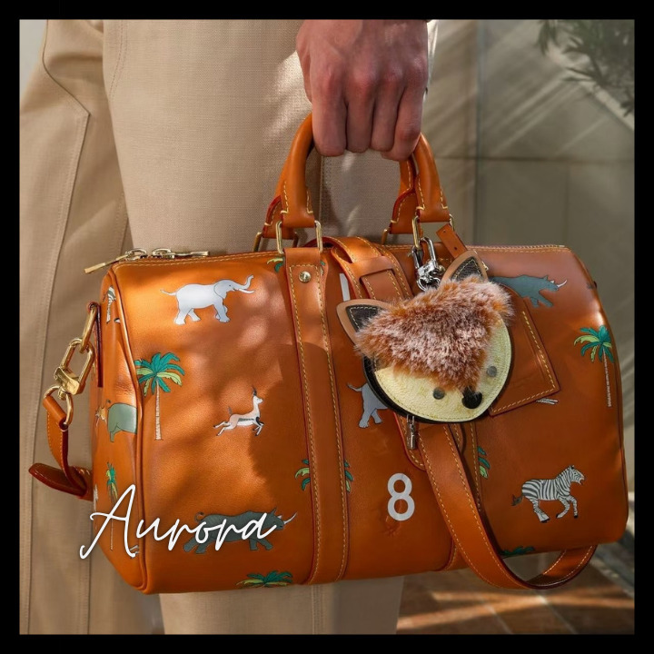 個性派男子 アニマル レザー [Vuitton] ショルダー ハンドバッグ
