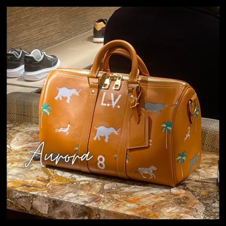 個性派男子 アニマル レザー [Vuitton] ショルダー ハンドバッグ