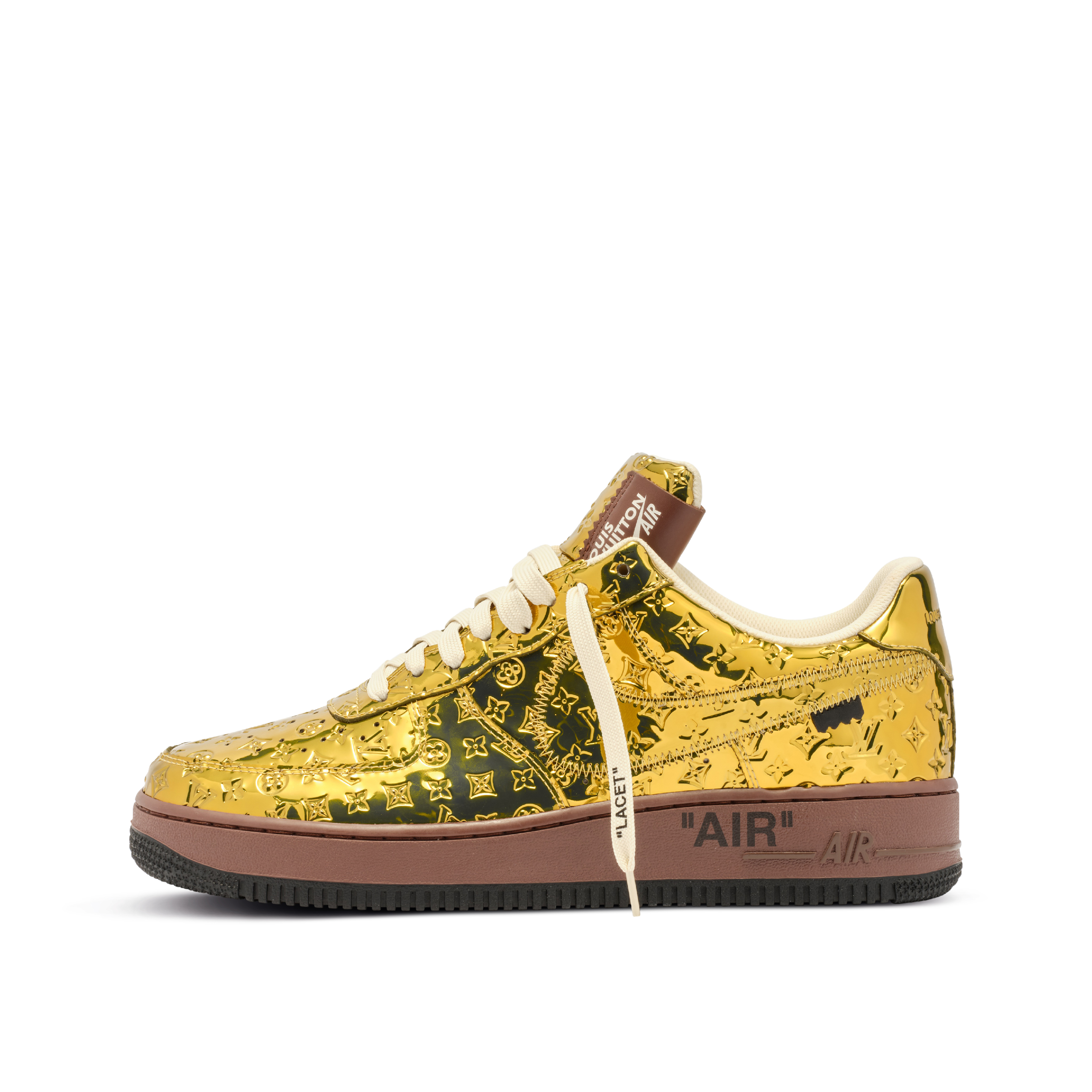 【新商品発売】【今年の新商品】Louis Vuitton Nike Air Force 1 Low By Virgil Abloh Black Metallic Silver【本物保証】【代金引換】