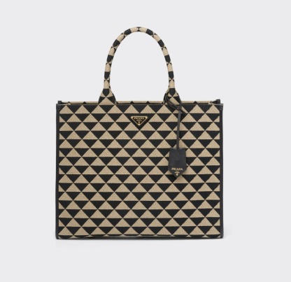 ☆PRADA☆シンボル ジャカード ラージハンドバッグ