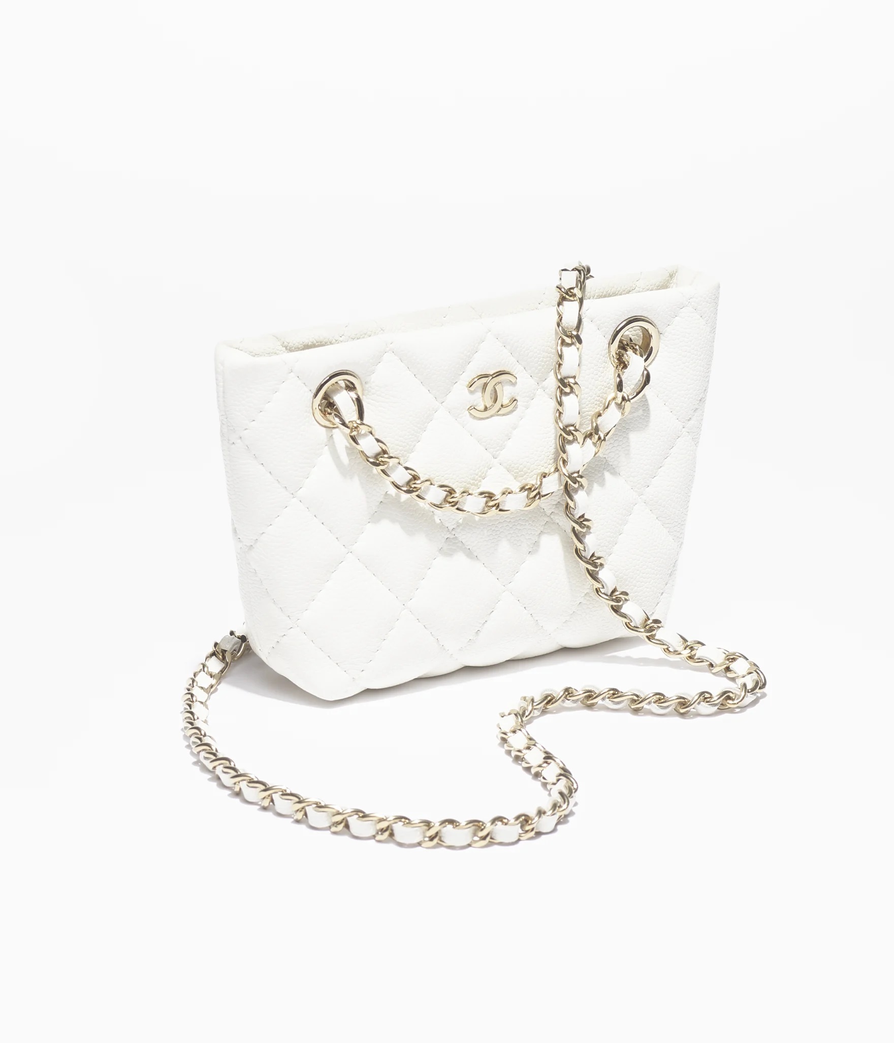 25C【関税なし】CHANEL クラシック チェーンクラッチ ミニ 白黒