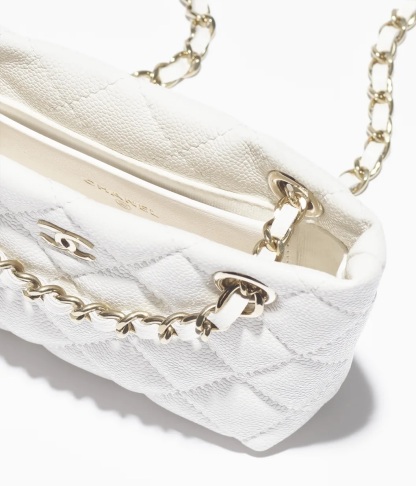 25C【関税なし】CHANEL クラシック チェーンクラッチ ミニ 白黒