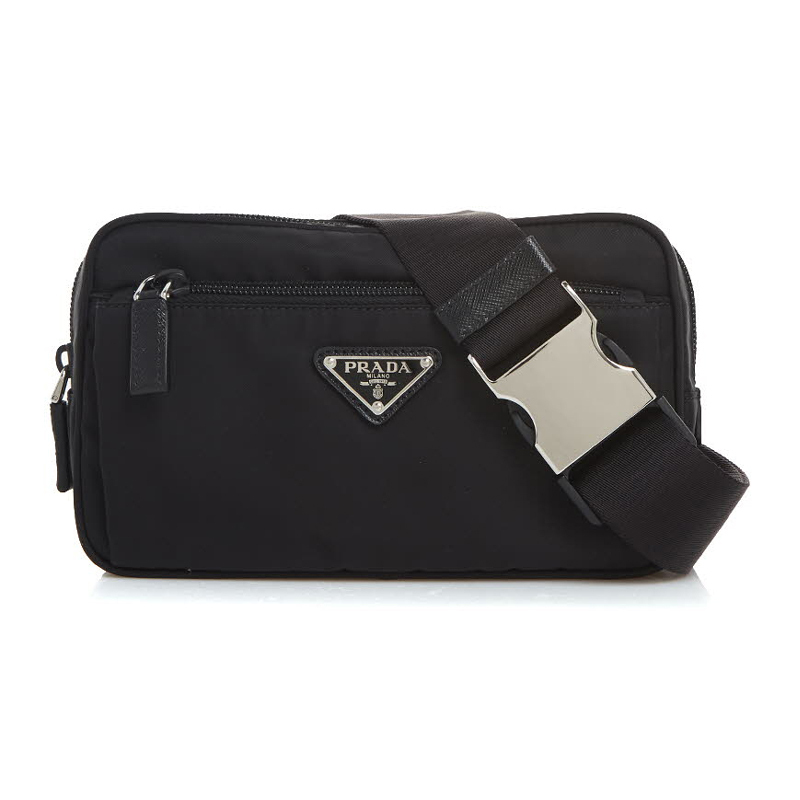 ★送料関税込★PRADA Re-Nylon サフィアーノレザー ボディバッグ