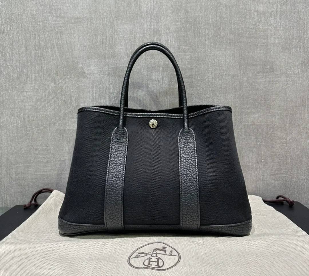 【キャンバス /Noir】HERMES ガーデンパーティー 30 TPM
