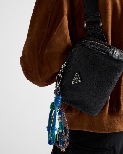 【PRADA】ヴィッテロダイノレザー ショルダーバッグ ブラック