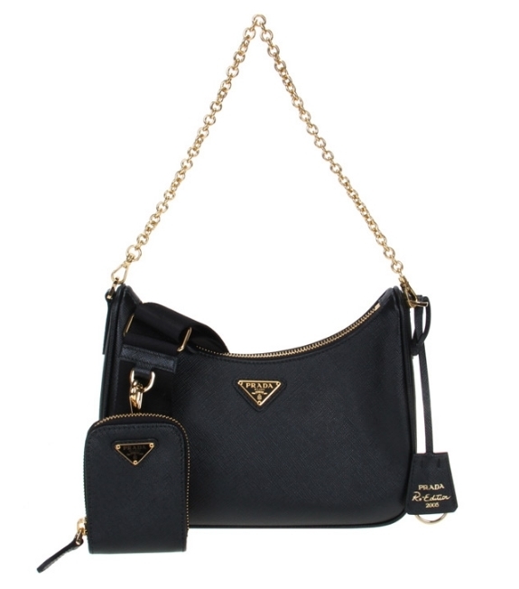 送料関税込☆PRADA Re-Edition 2005 サフィアーノレザー バッグ