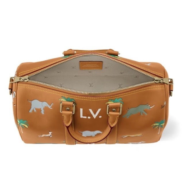 個性派男子 アニマル レザー [Vuitton] ショルダー ハンドバッグ