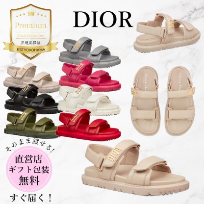 すぐ届く【DIOR】DIORACT サンダル ラムスキン レディース