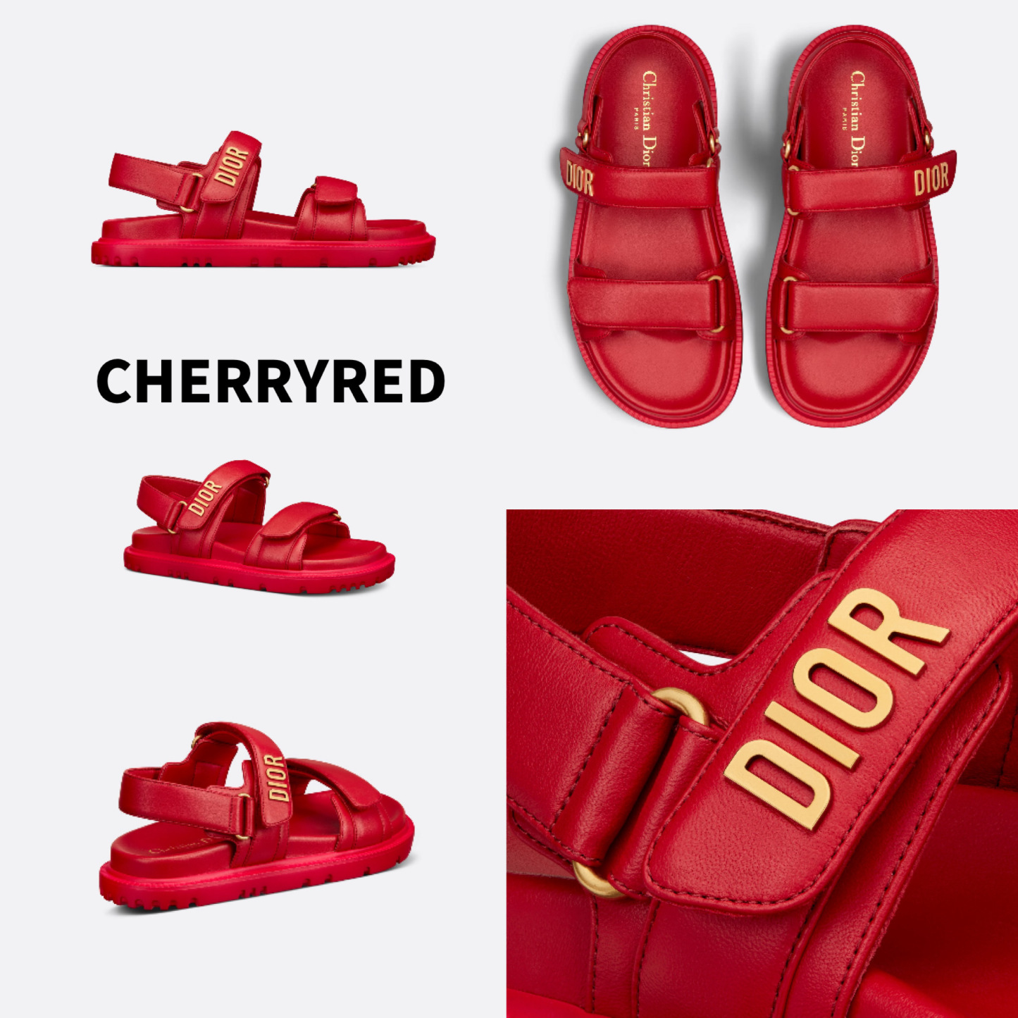 すぐ届く【DIOR】DIORACT サンダル ラムスキン レディース