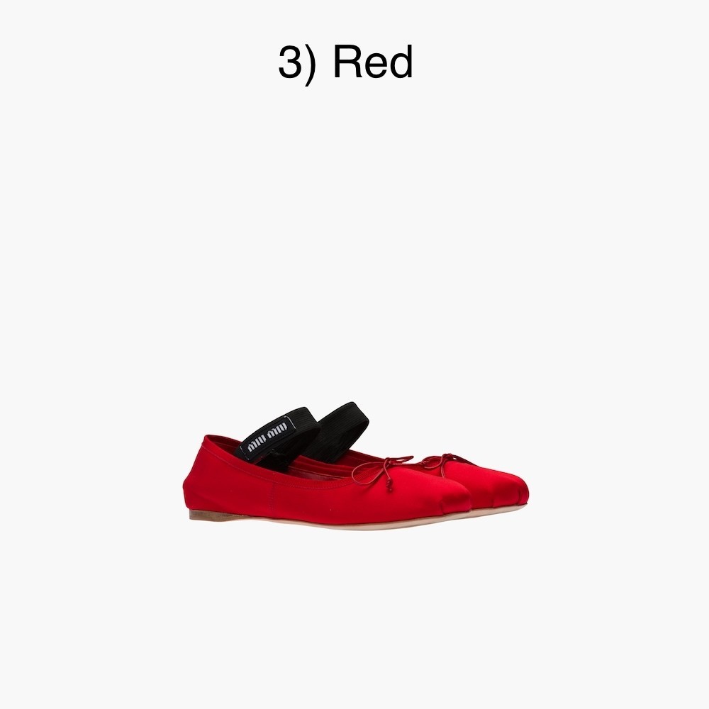 MiuMiu＊Satin ballerinas サテンバレエフラット＊送料込