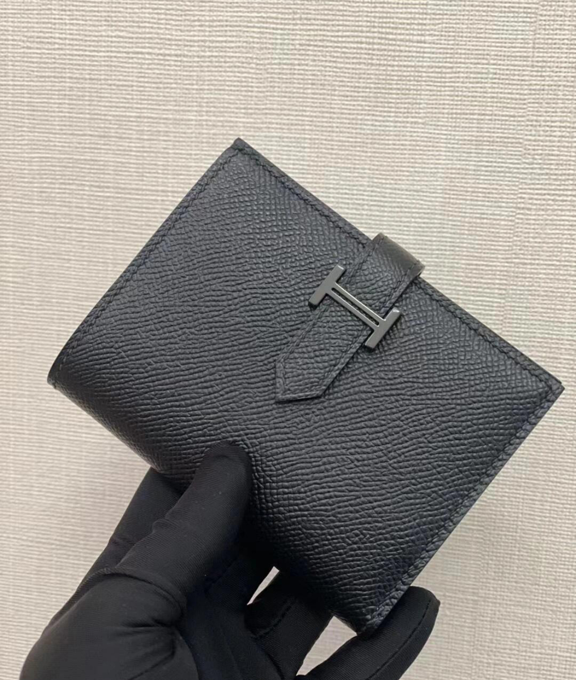 【オールブラック】HERMES ベアンコンパクト モノクローム