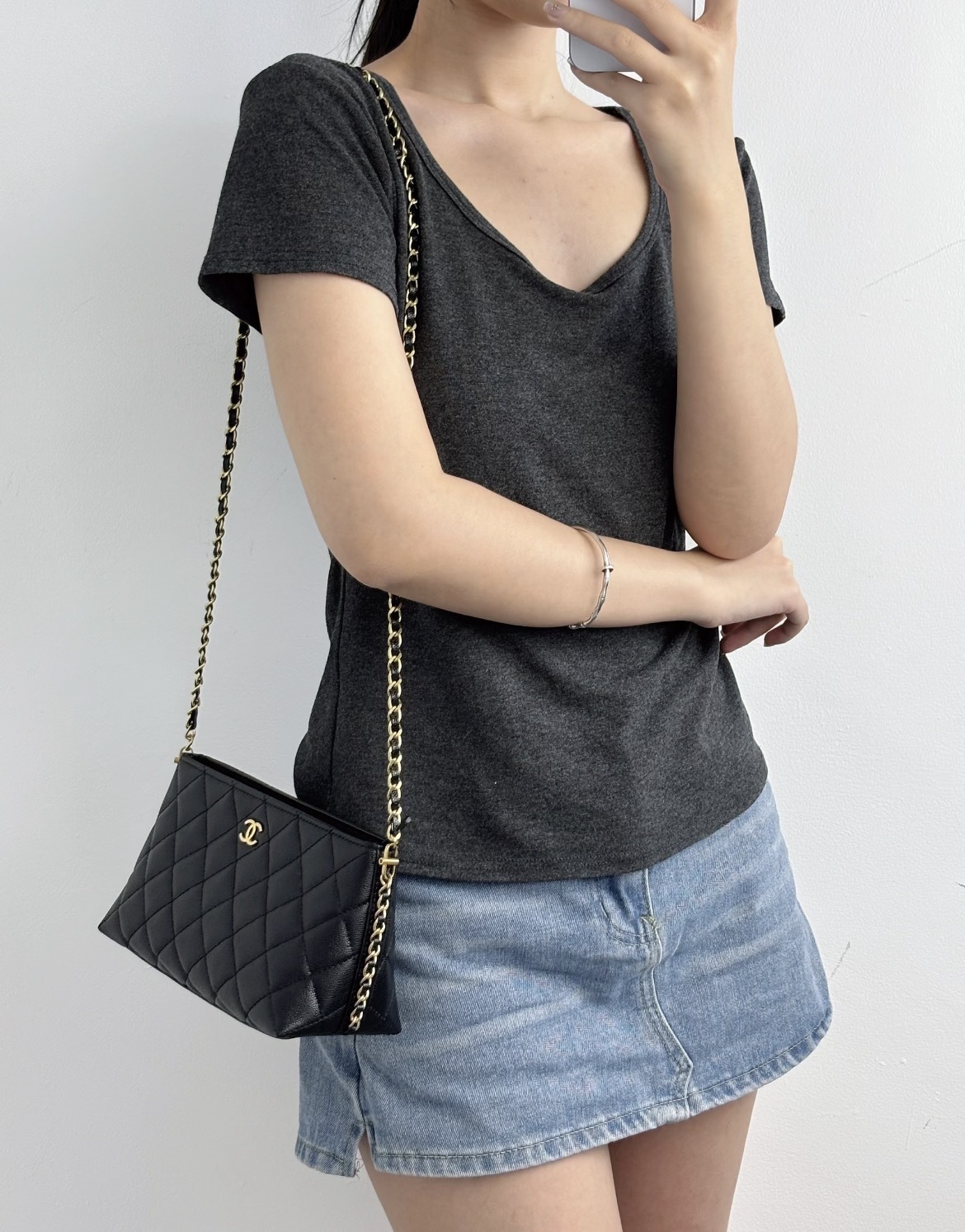 【CHANEL】トップハンドル チェーン　ミニバッグ
