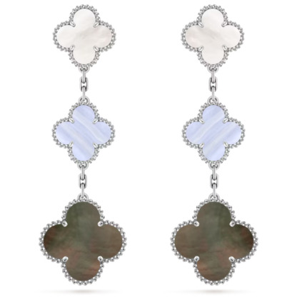 【国内直営店】VCA マジック アルハンブラ ピアス 3連モチーフ