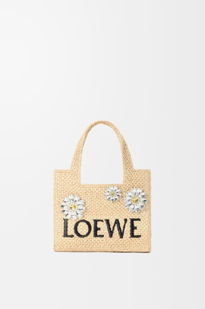 【日差しに映えるビジュ】LOEWE フォント ラフィア ミニ トート
