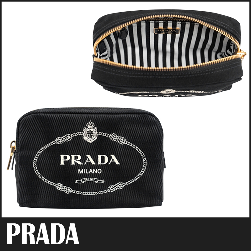 ☆送料関税込☆PRADA プラダ CANAPA ロゴ ポーチ☆超人気☆