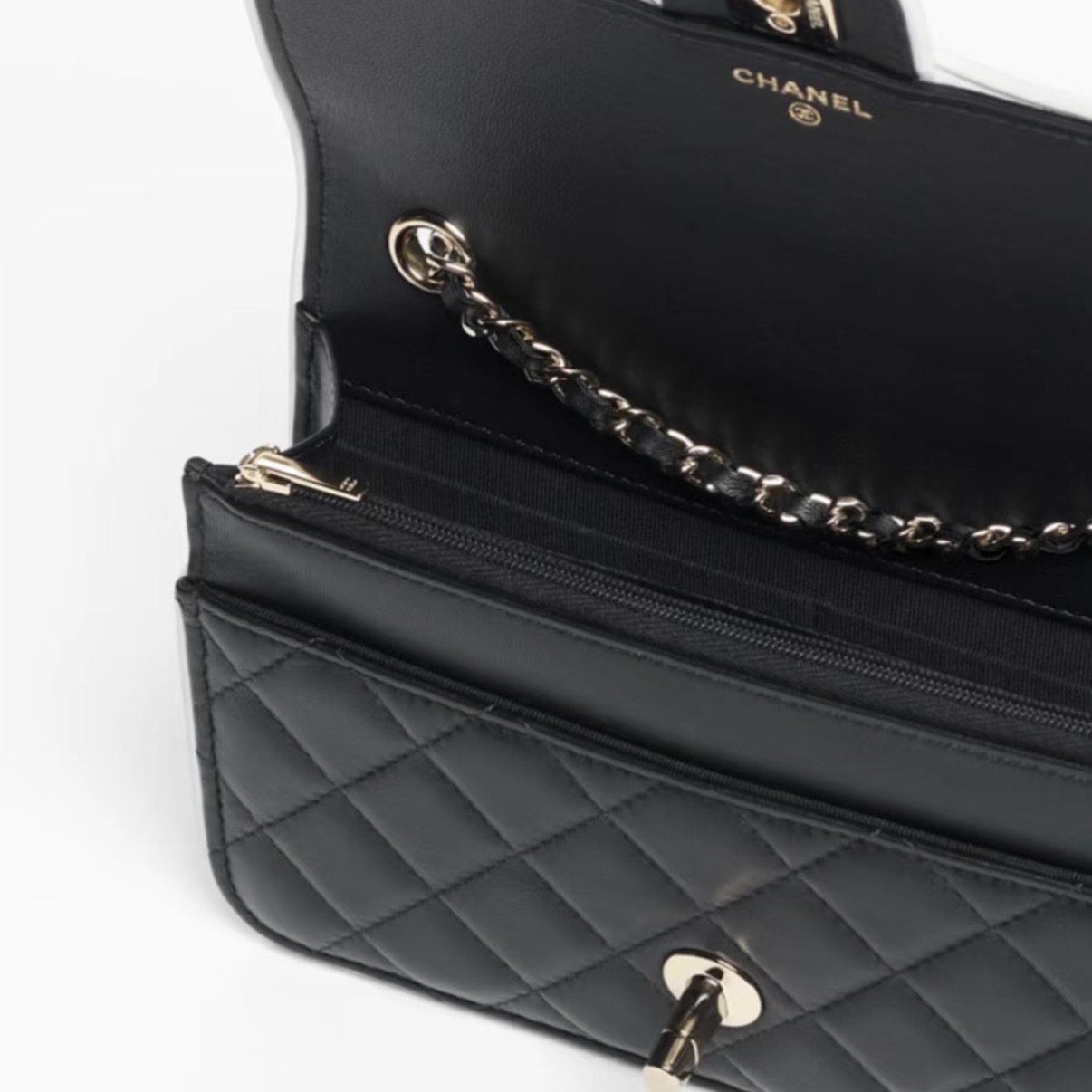 【持つだけで主役級◎】CHANEL バイカラー　チェーンウォレット