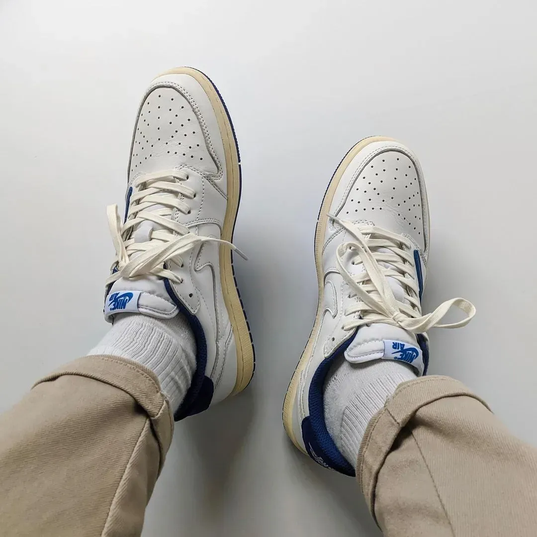 💥🔥2025年【日本限定・先行発売】【新商品発売】❤️A Second fragment x Travis Scott x Air Jordan 1 Low OG Rumored 【本物保証】【代金引換】