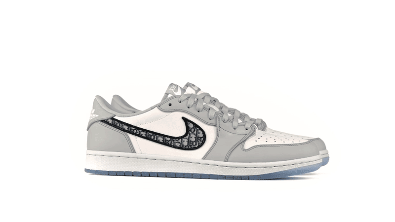 稀少なレアスニーカー！Nike x Dior Air Jordan 1 Low Sneakers ディオール ナイキ エアジョーダン1 コラボレーションモデル ローカット スニーカー 人気 靴 稀少