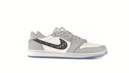稀少なレアスニーカー！Nike x Dior Air Jordan 1 Low Sneakers ディオール ナイキ エアジョーダン1 コラボレーションモデル ローカット スニーカー 人気 靴 稀少
