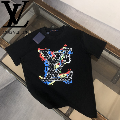 ルイ・ヴィトン 2026年春夏 カップルズ 半袖Tシャツ（ブラック/ホワイト）