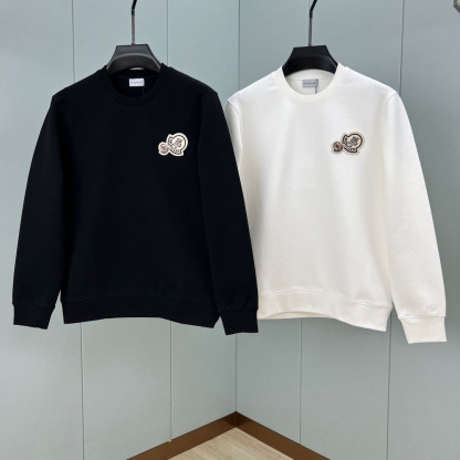 MONCLER モンクレール ダブルワッペン クルーネックスウェット 長袖 ロゴパッチ メンズ カジュアル トップス