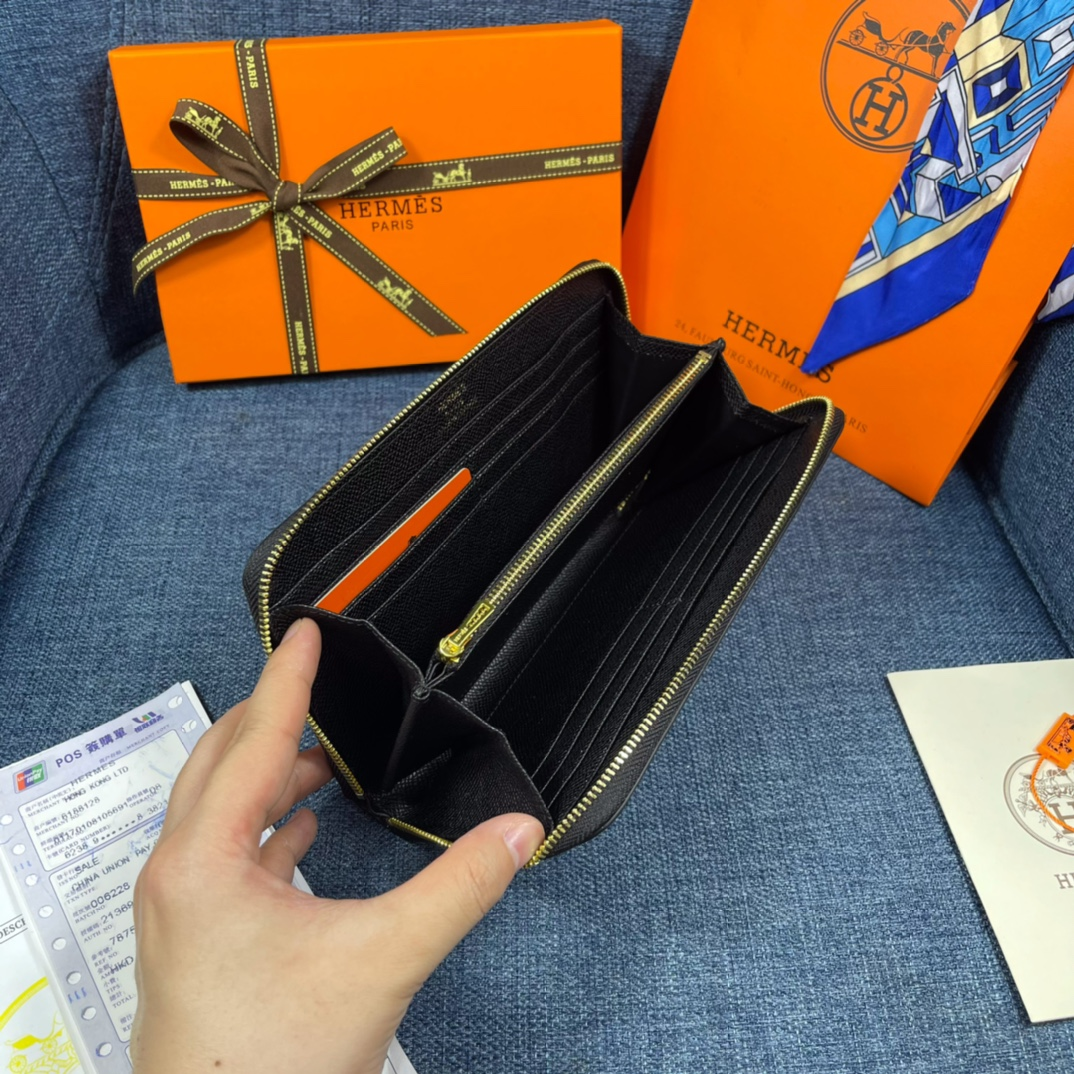 Hermes・レザー コンチネンタルウォレット 財布 折財布