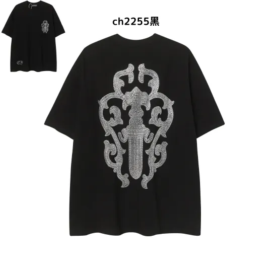 【2026新登場】クロムハーツChrome Hearts プリント刺繍Tシャツ特集 夏服 人気 男女兼用 綿100%