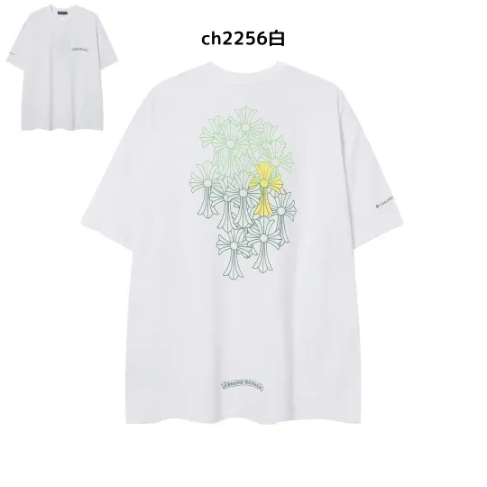 【2026新登場】クロムハーツChrome Hearts プリント刺繍Tシャツ特集 夏服 人気 男女兼用　綿100%