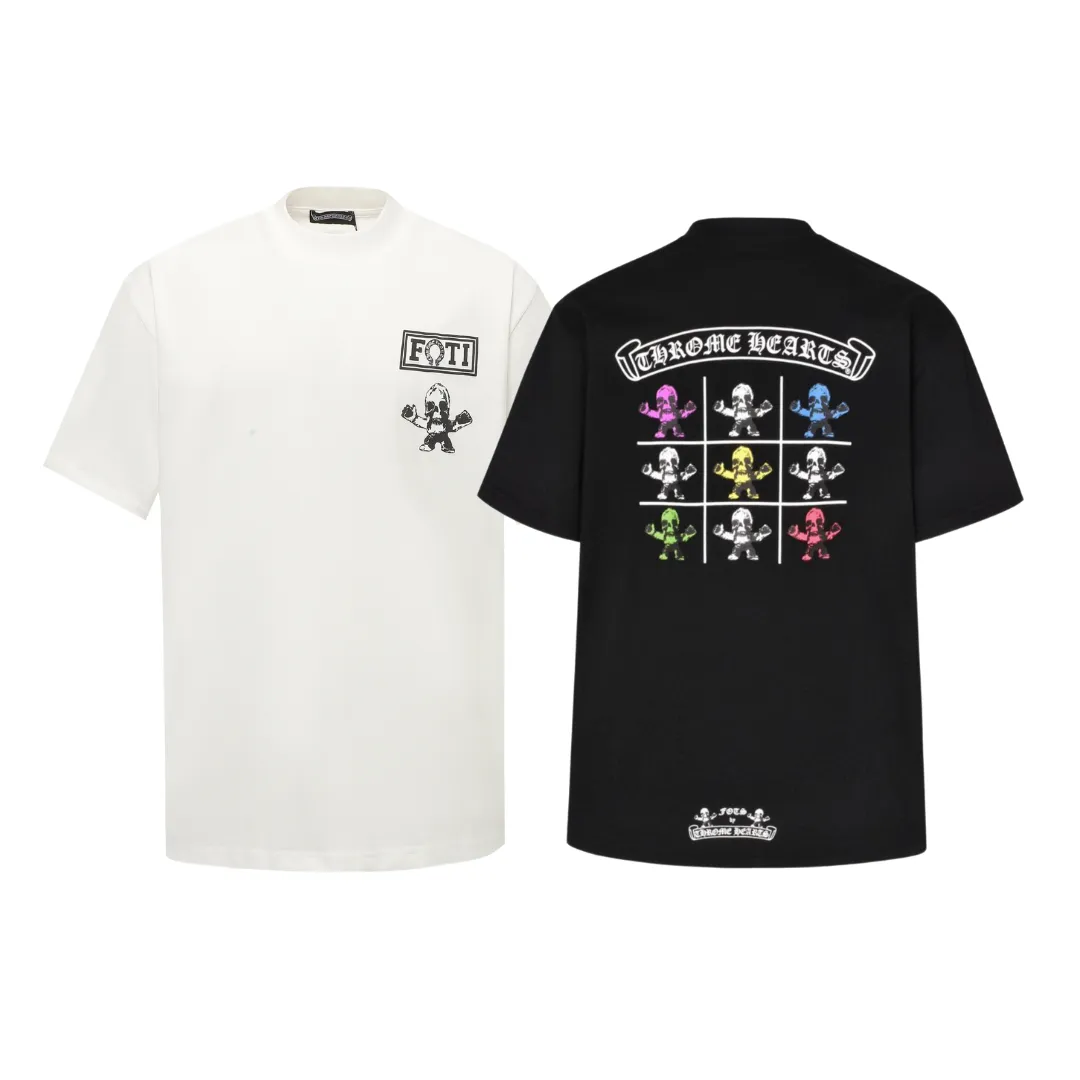 クロムハーツChrome Heart Tシャツ黒&白 綿100% zh0126