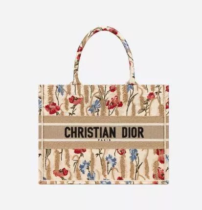 【DIOR直営】Petites Fleurs Embroidery BOOK TOTE ミディアム