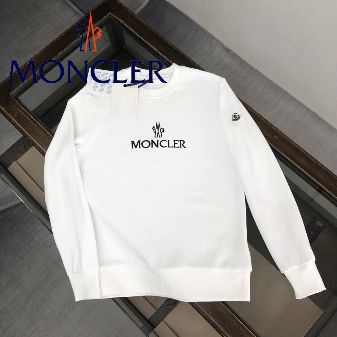 MONCLER 秋冬新作 アルファベットプリントスウェット 無帽プルオーバー 男女兼用