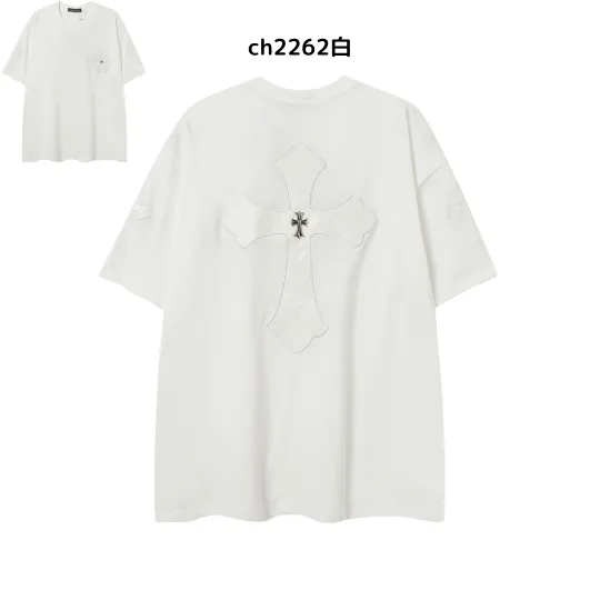 【2026新登場】クロムハーツChrome Hearts プリント刺繍Tシャツ特集 夏服 人気 男女兼用　綿100%