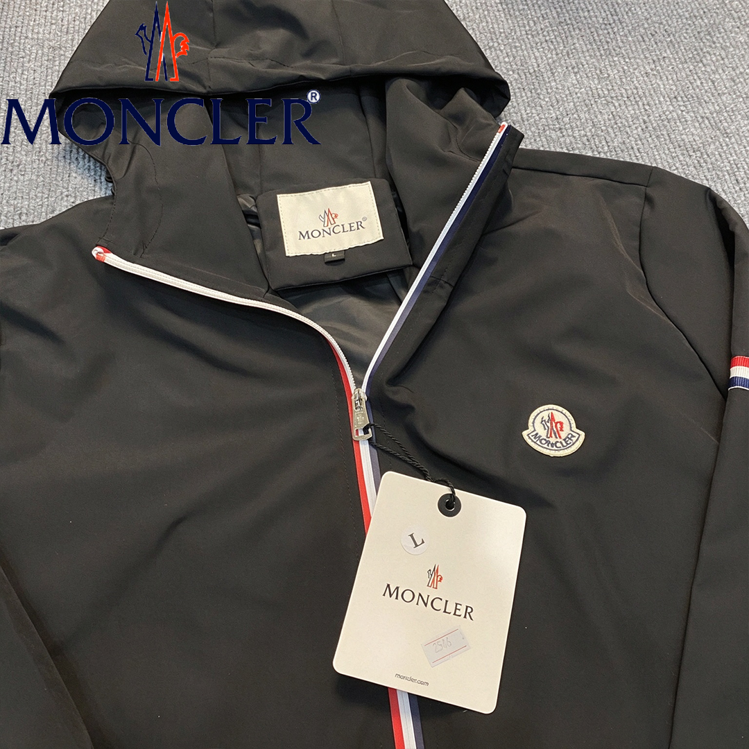 2026 最新 MONCLER モンクレール ロゴ刺繍 パーカージャケット 耐風 通勤カジュアル