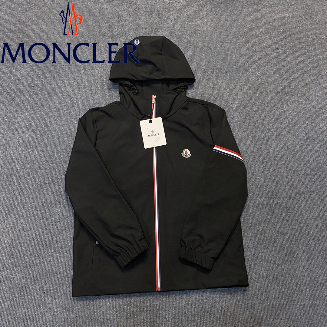 2026 最新 MONCLER モンクレール ロゴ刺繍 パーカージャケット 耐風 通勤カジュアル