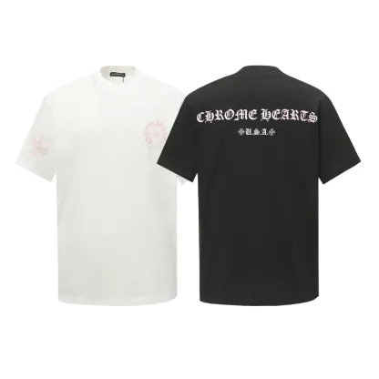 クロムハーツChrome Heart Tシャツ黒&白 綿100% zh0122