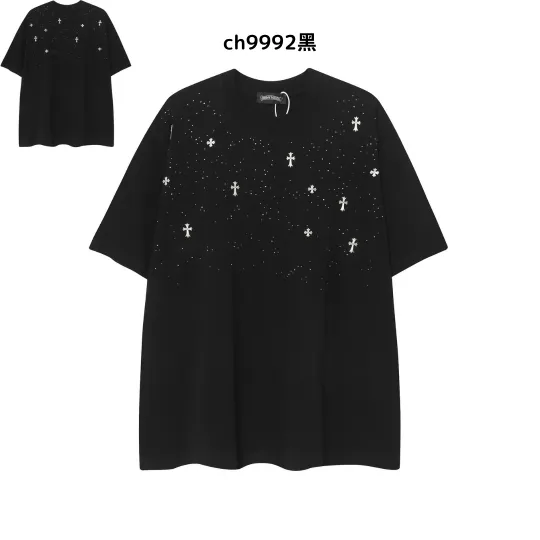 【2026新登場】クロムハーツChrome Hearts プリント刺繍Tシャツ特集 夏服 人気 男女兼用　綿100%