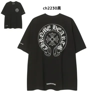 【2026新登場】クロムハーツChrome Hearts プリント刺繍Tシャツ特集 夏服 人気 男女兼用　綿100%