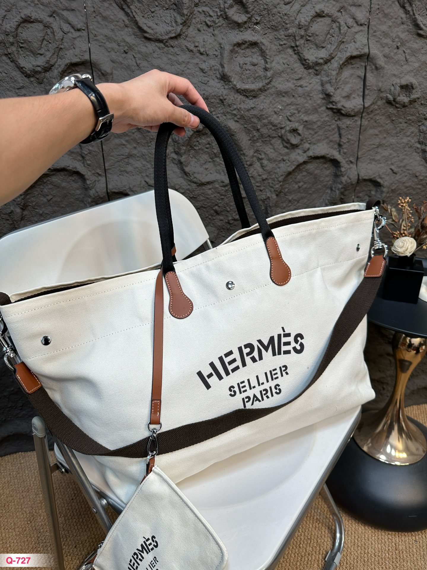 HERMES エルメス カヴァリエ キャンバス ボストン ショルダー 馬具 バッグ
