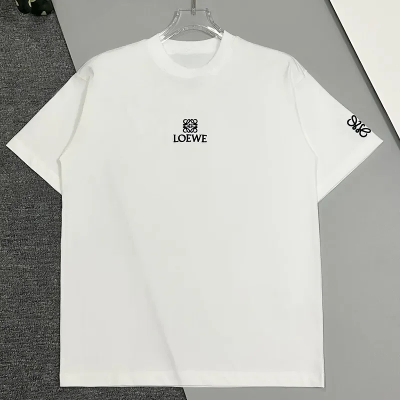 LOEWE『S-4XL』2色選べる 好感度UP 絶対欲しい 柔らかい 目立つ シンプルさ 通気性 刺繍 半袖 Tシ