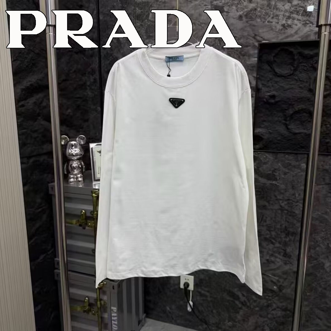最安値!☆100%本物保証☆PRADA 三角ロゴ スウェットシャツ 2色