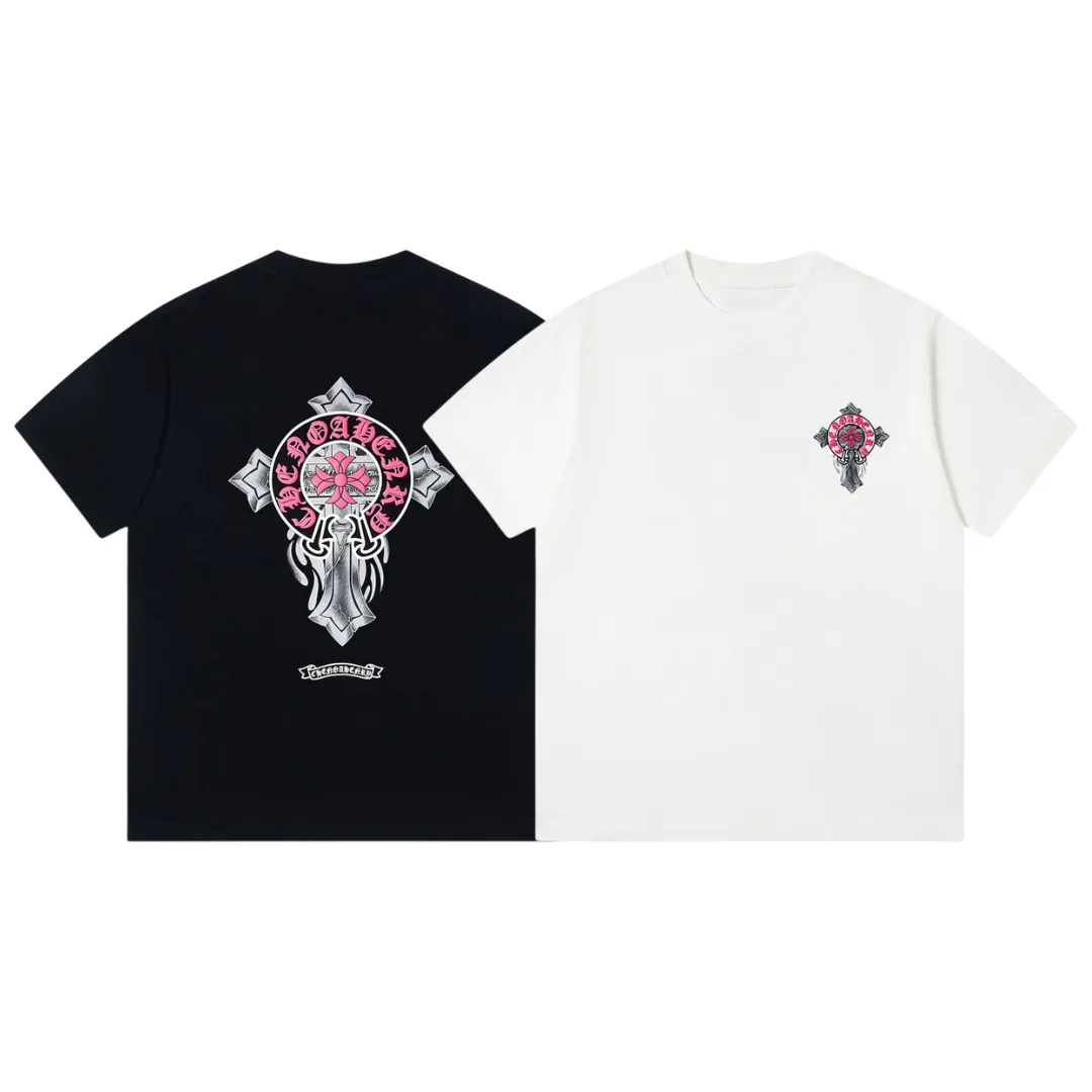 クロムハーツChrome Heart Tシャツ　黒&白 2色　綿100% zh0114