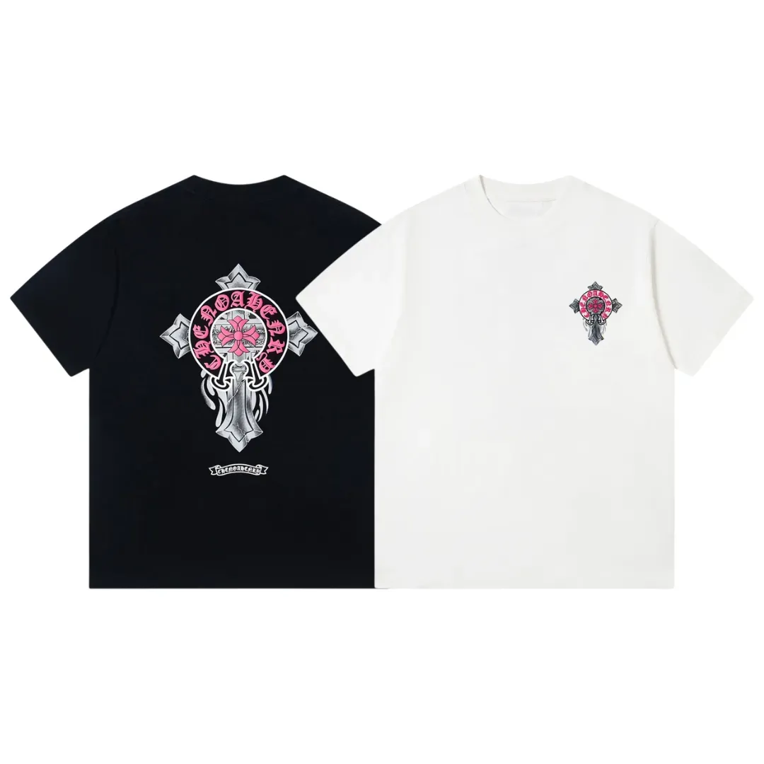 クロムハーツChrome Heart Tシャツ　黒&白 2色　綿100% zh0114