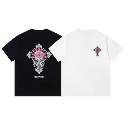 クロムハーツChrome Heart Tシャツ　黒&白 2色　綿100% zh0114