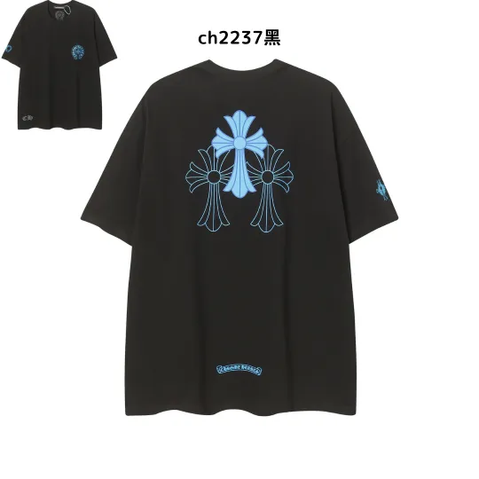 【2026新登場】クロムハーツChrome Hearts プリント刺繍Tシャツ特集 夏服 人気 男女兼用　綿100%